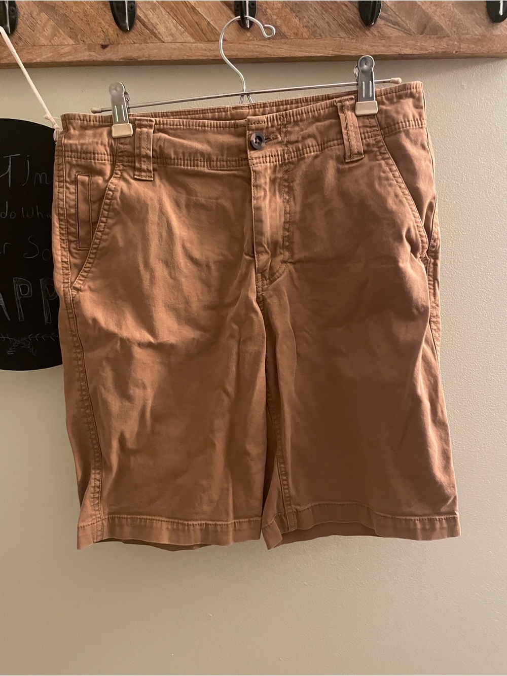 Mossimo Supply Co. Men's Tan Flat Front Shorts
